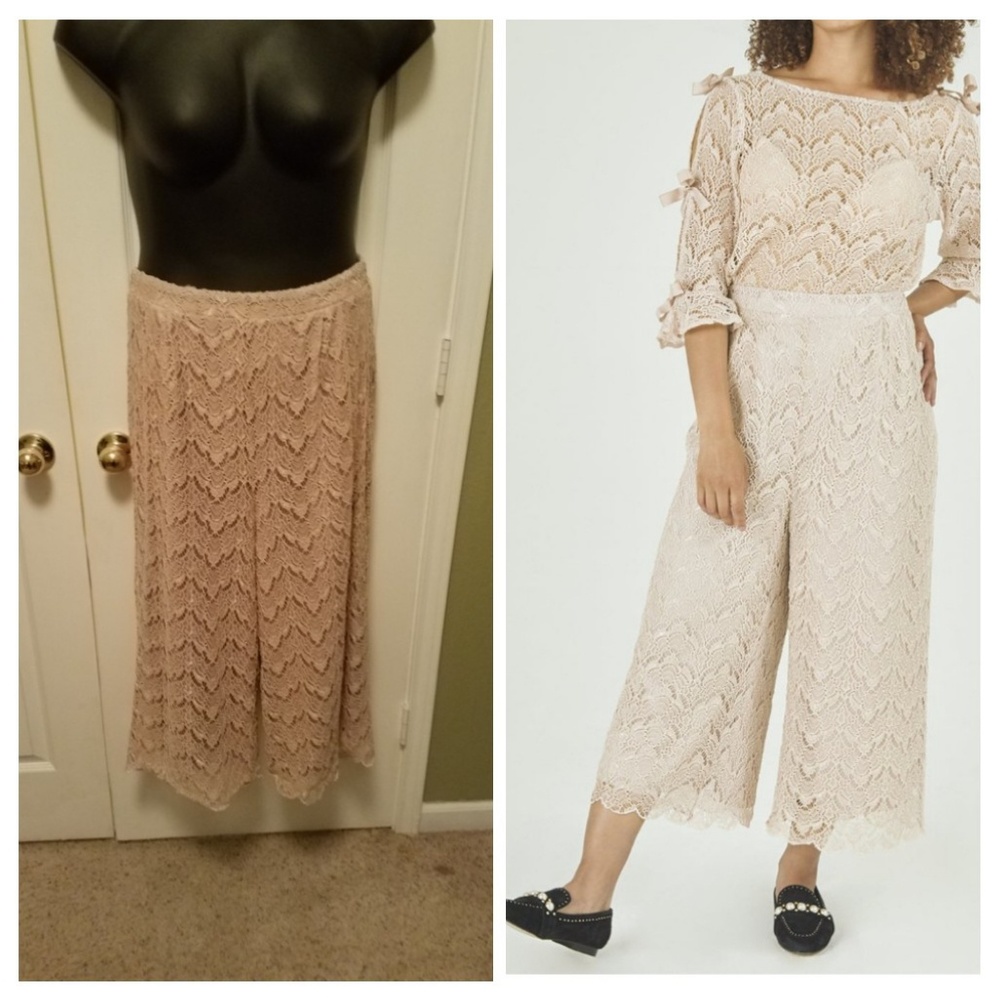 Nude Wide Leg LaceCulottes